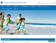 Tablet Screenshot of centroquiropracticodevida.com